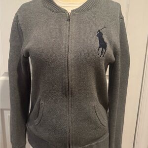 Gray Polo Ralph Lauren Zip-Up Sweater